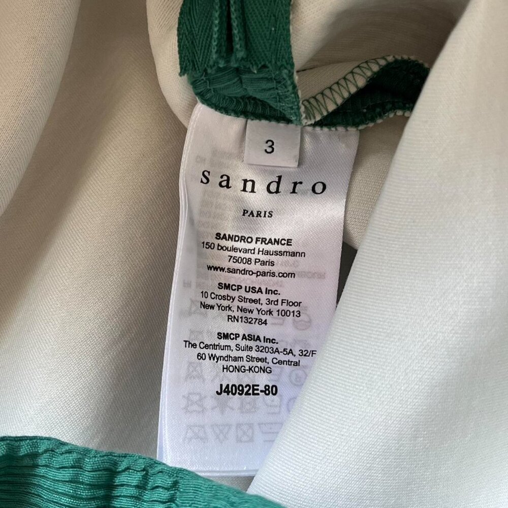 Sandro Pencil Skirt Womens 3 Green Tiered Layered Ruffled Dainty Spring Coquette - Picture 3 of 7